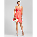A-line Sweetheart Knee-length Chiffon Bridesmaid Dress