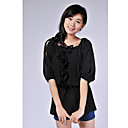 ANLANDA Chiffon Plooi 1/2 Lengte Sleeve Dress