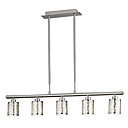200W Modern Pendant Light with 5 Lights and Hollow-out Sculptured Metal Shades Down