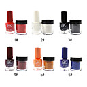 Velvet Nail Art Set No.1-6 (1PCS Builder Coat Smalto +1 Velvet Nail Decoration, colori assortiti)