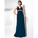 Sheath/Column Halter Floor-length Chiffon Evening Dress