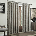 (Two Panels) Modern Jacquard Curve Energy Saving Curtains