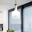 40W Modern Pendant Light with Glass Shade in Flask Design