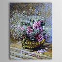 Olio famoso dipinto fiori in un vaso (noto anche come Rose e il respiro del bambino) di Claude Monet