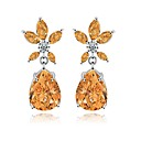 Fabulous Alloy Cubic Zirconia Earrings(More Colors)(Length*Width 15mm*24mm)
