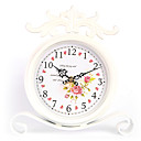 Country Roses Metal Table Clock