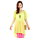 Summer New Green long Coupe ample short de coton Robe chemise à manches T BIOPLAZM