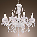 Lámpara Chandelier Vela de Cristal con 8 Bombillas - BLETCHLEY