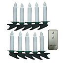 Set of 10 Multifunction Candles LED Christmas Light with Remote Control