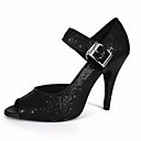 Mujeres personalizadas Sparkling Glitter Zapato con cierre América / baile zapatos de baile