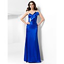 Trumpet/Mermaid V-neck Floor-length Satin Evening Dress
