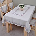Classic Ivory Cotton linen Blend Floral Table Cloths
