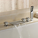 Sprinkle® - Messing Wasserfall Badewanne Wasserhahn mit Handbrause (verchromt)