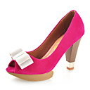Suede Chunky Heel Peep Toe With Bowknot Office / Party / Evening Shoes (More Colors)