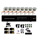 8 Channel One-Touch in linea sistema del CCTV DVR (8 telecamera esterna Warterproof con Sony CCD)