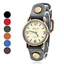 Dames Casual Style pols analoge lederen quartz horloge (verschillende kleuren)