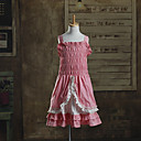 Ärmellose knielangen Rosa Baumwolle Kids Lolita Kleid