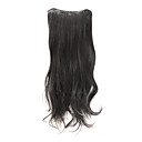 21 "Premium clip nelle estensioni dei capelli neri testa piena