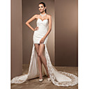 Trumpet/Mermaid Sweetheart Chapel Train Lace Wedding Dress