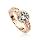 Belle or / platine plaqué avec zircon cubique
