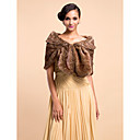  Delicate Faux Fox Fur Party/Evening Shawl/Wrap