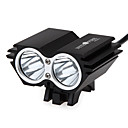 Herói nitefire 4-Mode 2xCree XM-L U2 diodo emissor de luz Flashlight Bicycle com Indicador de Alimentação (1800 LM, 4x18650, Black / Red)