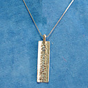 Sterling Silver Designer Strip Shape Pendant /Classical Style(FMR-016)