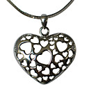 Charming 925 Sterling Silver Pendant With Some Heart Shape Design (FMR035)
