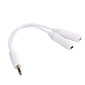Jack audio placcato oro 3.5 mm, con cavo bianco