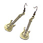 Pendientes de la vendimia con forma de guitarra