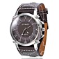 Montre à Quartz Analogique, Bracelet en PU, Unisexe - Marron