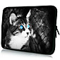 Patrón Material Nylon Case "Smart Cat" Waterproof manga de 11 "/ 13" / 15 "Laptop y Tablet