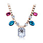 Alloy Colorful Zircon Gem Pattern Necklace