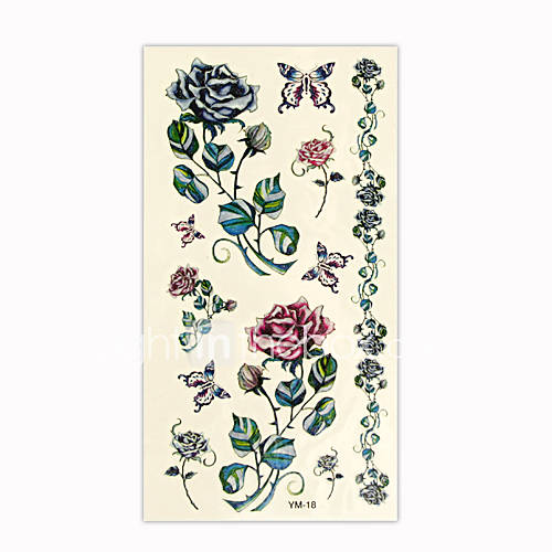 flower pattern tattoo. Flower Temporary Tattoos One